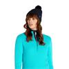 Green Lamb Imogen Fleece Lined Cable Pom Pom  Hat  Navy