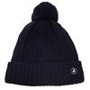 Green Lamb Imogen Fleece Lined Cable Pom Pom  Hat  Navy