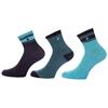 Green Lamb 3 Pairs Socks  Navy - Scuba Blue