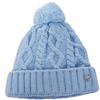Green Lamb Krista Fleece Lined Cable Hat with Pom P  Ice Blue