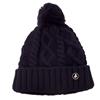 Green Lamb Krista Fleece Lined Cable Hat with Pom P  Navy