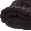 Green Lamb Krista Fleece Lined Cable Hat with Pom P  Black