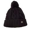 Green Lamb Krista Fleece Lined Cable Hat with Pom P  Black