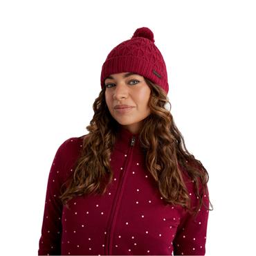 Green Lamb Marybeth Fleece Lined Trellis Hat  Deep Beetroot