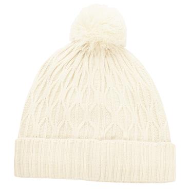 Green Lamb Marybeth Fleece Lined Trellis Hat  Winter White