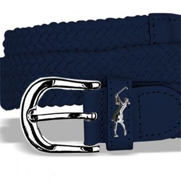 Surprizeshop Ladies Woven Golf Belt  Navy