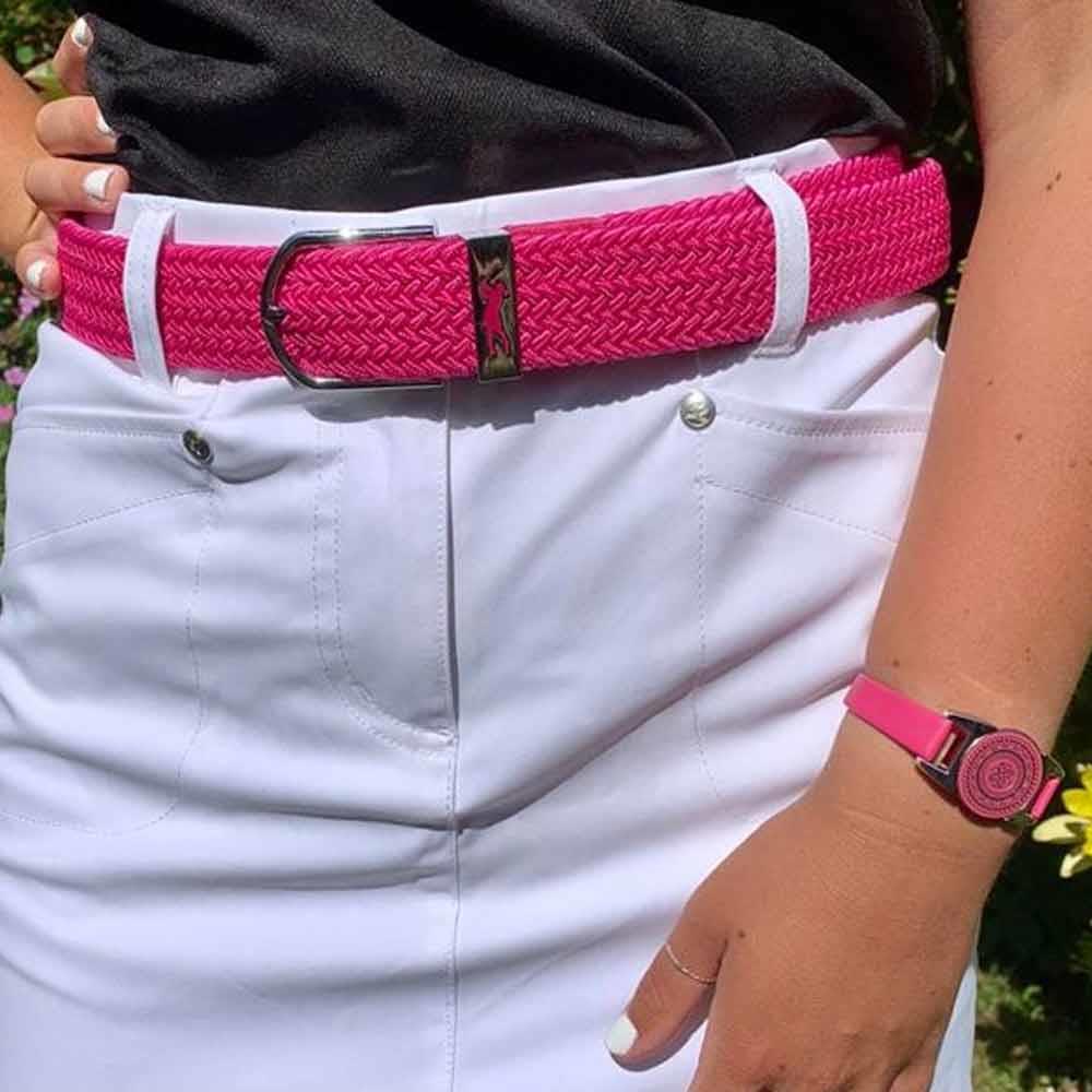 Woven Golf Belt Hot Pink Irish Golf Store