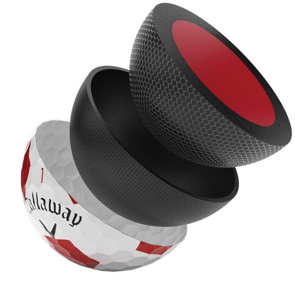 Callaway Chrome Soft Truvis Balls Red/White Golf Store