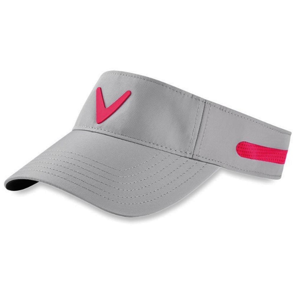 Callaway Ladies Opti Vent Visor Silver Pink Irish Golf Store