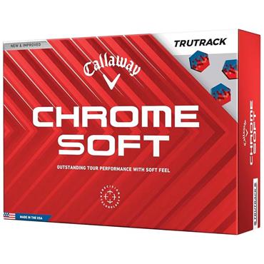 Callaway Chromesoft  Blu/Red TruTrack Balls Dozen White