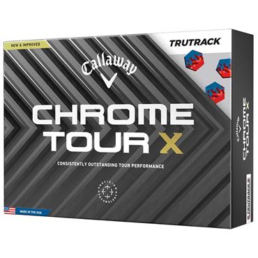 Callaway Chrome Tour X Blu/Red TruTrack Balls Dozen White