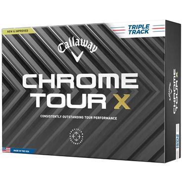 Callaway Chrome Tour TD Triple Track Golf Ball Dozen White