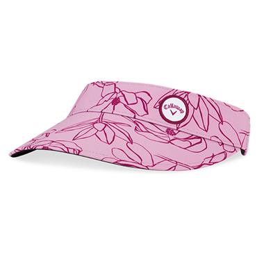 Callaway Ladies Visor  Red Plum Blossom