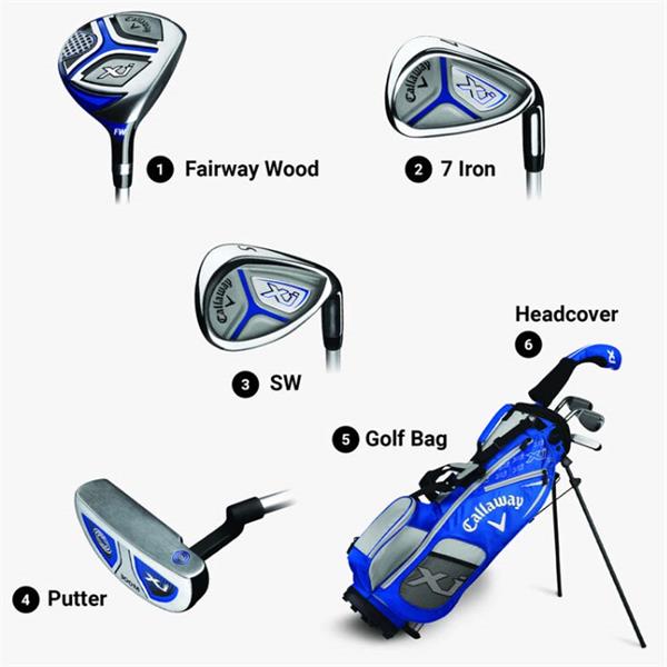 Callaway Junior XJ-1 4 pc Package Set Blue Right Hand CA9C1002