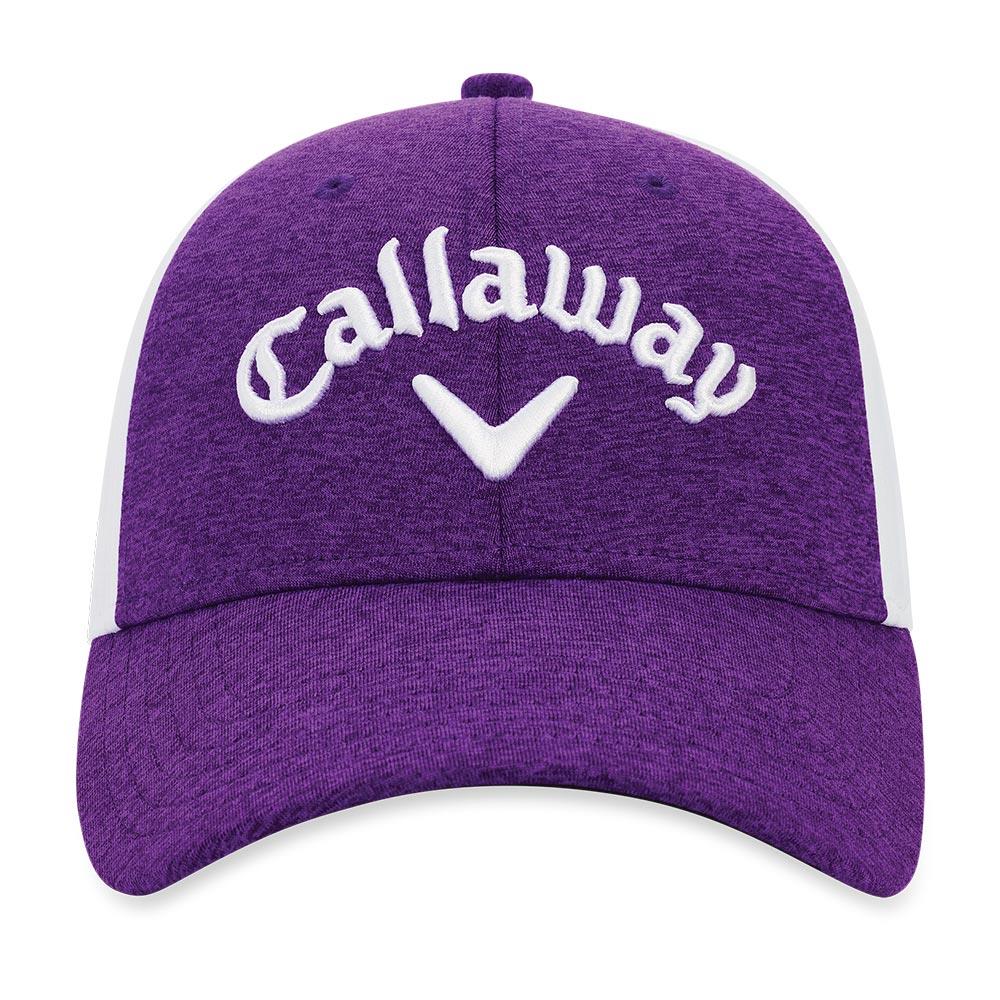 Callaway Ladies Heathered Adj Cap Purple White Golf Store