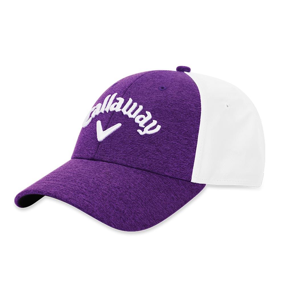 Callaway Ladies Heathered Adj Cap Purple White Golf Store