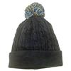 Custom House Headwear Plain Cable Knit Beanies  Black