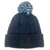 Custom House Headwear Plain Cable Knit Beanies  Navy