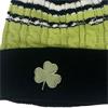 Custom House Headwear Multi Stripe Cable Knit Beanies  Green Shamrock