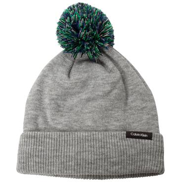 Calvin Klein Golf Gents Linden Bobble Beanie  Silver Marl
