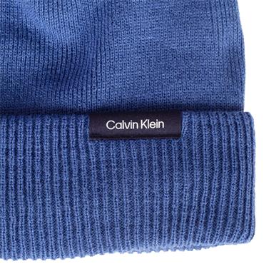 Calvin Klein Golf Gents Linden Bobble Beanie  Blue Hibiscus