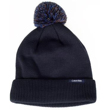 Calvin Klein Golf Gents Linden Bobble Beanie  Navy
