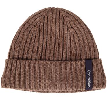 Calvin Klein Golf Gents Albon Ribbed Beanie  Cedar Brown