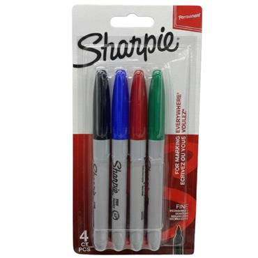 Club 4 4 Pack Asst Sharpies  ONE