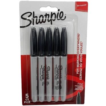 Club 4 5 Pack Black Sharpies  ONE