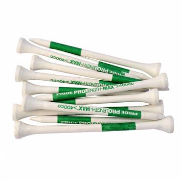 Pride Golf Tee Pro Tees Wooden 4" Green 12-Pack  Green