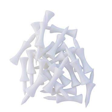 Golfers Club Collection Graduated Plastic Tees Med - Reg White