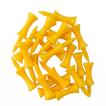 Golfers Club Collection Graduated Plastic Tees 25mm Yellow