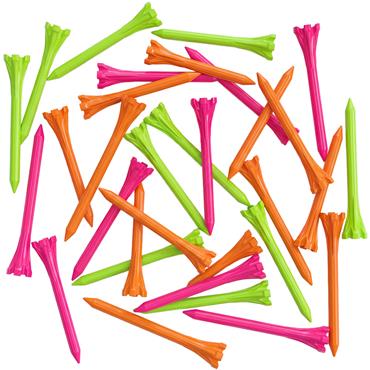 Champ Fly Tees 83mm (3.1/4") 25-Pack  Neon Mix