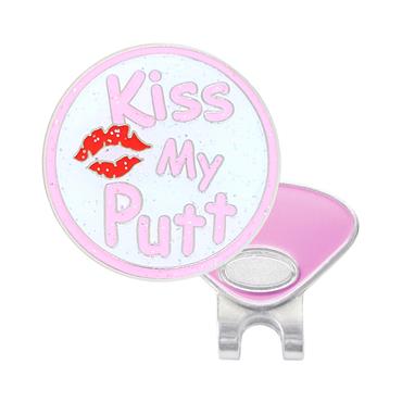 Navika Magnetic Hat Clip and Marker  Kiss My Putt [circle]
