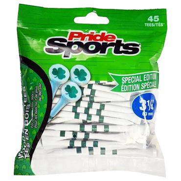 Pride Golf Tee Shamrock Wooden Tees 3 1/4 pack  ONE