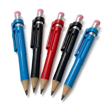 Golfers Club Collection Pencil + Eraser 5-Pack . Multicolour