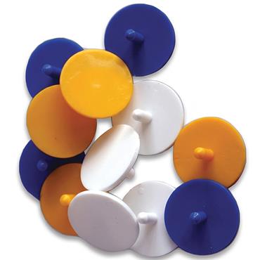 Golfers Club Collection Plastic Ball Markers 12-Pack . Multicolour