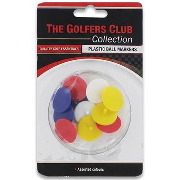 Golfers Club Collection Plastic Ball Markers 12-Pack . Multicolour