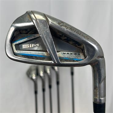 TaylorMade SIM Max OS 6-AW +1" KBS Stiff Steel Irons Gents RH