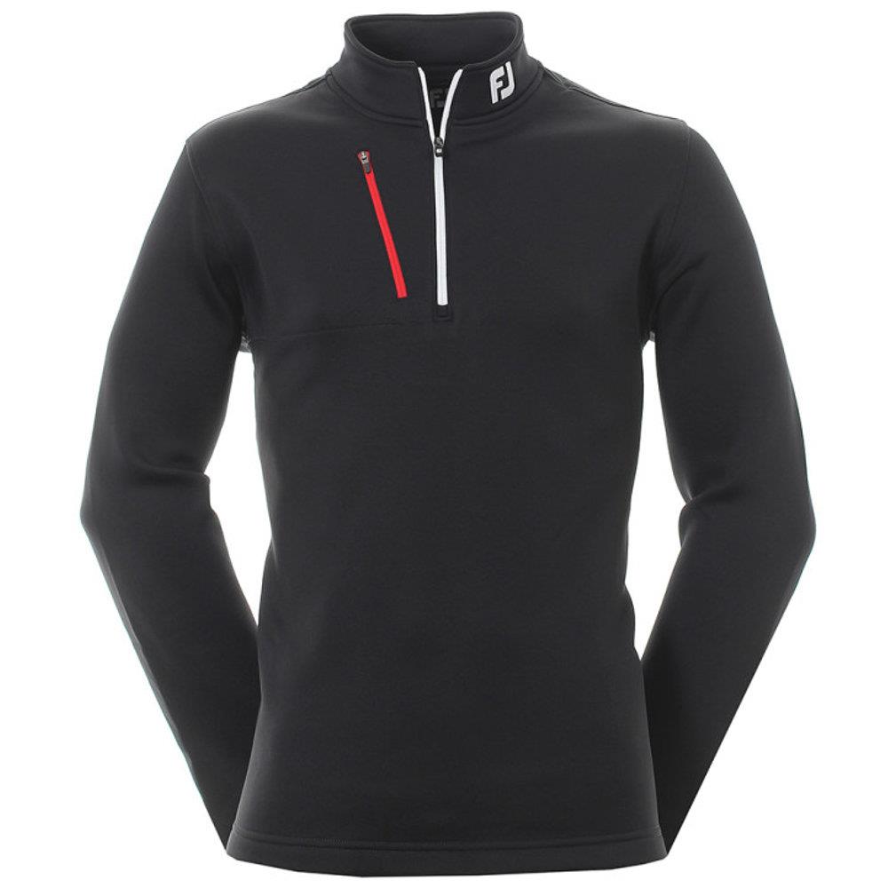 FootJoy Corporate Gents Fleece Chill Out Xtreme Pullover Black - White | Golf Store