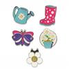 Surprizeshop 4 Ball Marker & 1 Visor Clip Set  Flower Power