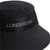 J.Lindeberg Gents Denver Stripe Bucket Hat  Black 9999
