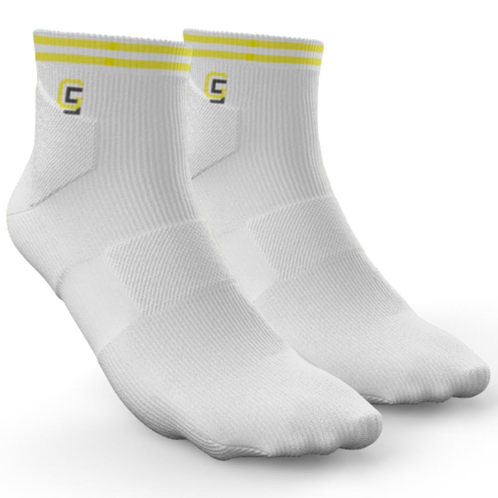 Golf Sock Ireland Ladies Socks Maria 2 Pair Pack White Lemon Golf Store