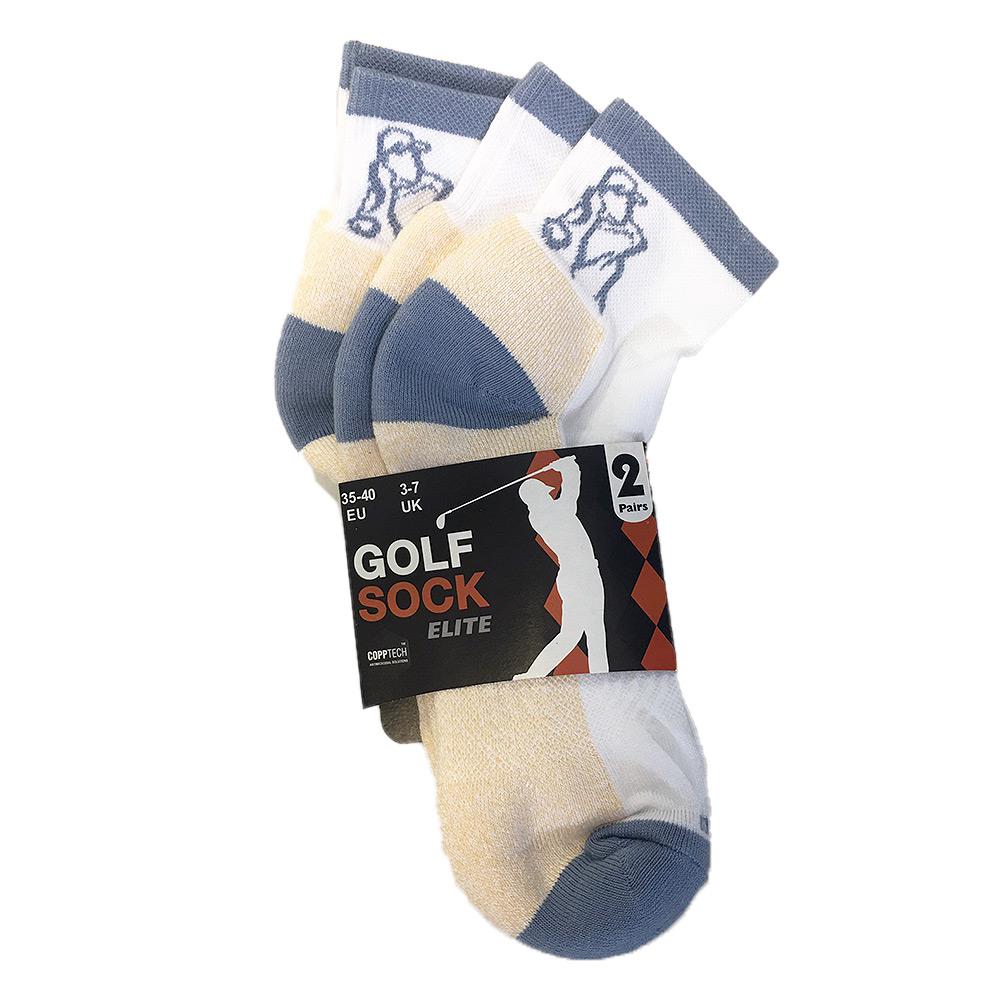 Golf Sock Ireland Ladies Elite Socks Laura 2Pair Pack White Blue