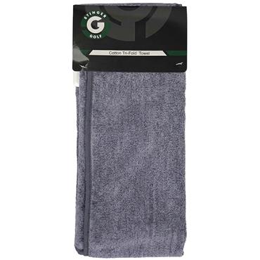 Stinger Golf Cotton Tri-Fold Towel 16"x24" Grey