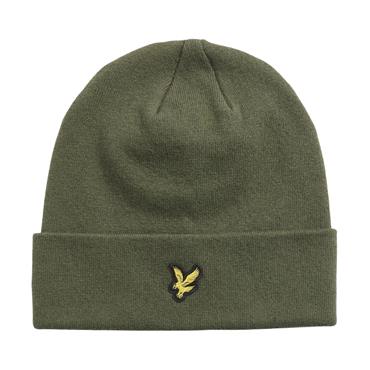 Lyle & Scott Gents Merino Beanie  Clover Green Y295