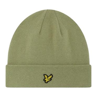 Lyle & Scott Gents Merino Beanie  Smoke Olive Y299