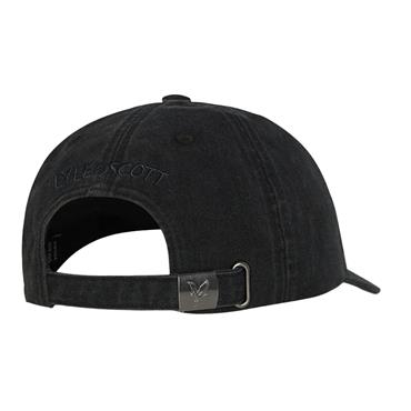 Lyle & Scott Gents Washed Cap  Jet Black Z865
