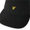 Lyle & Scott Gents Washed Cap  Jet Black Z865