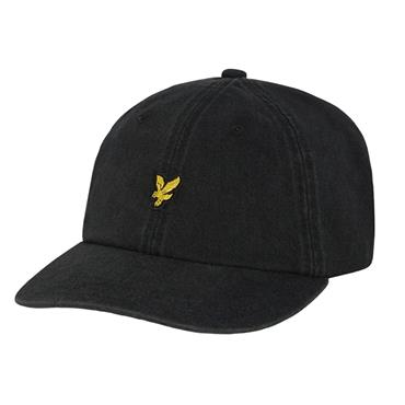 Lyle & Scott Gents Washed Cap  Jet Black Z865